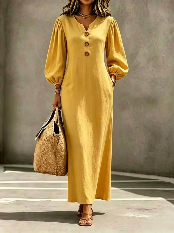Orlinda Button Front Maxi Dress