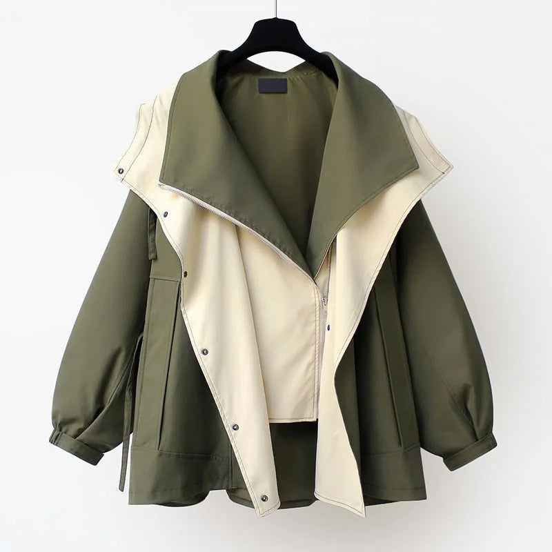 Calliope Contrast Collar Trench