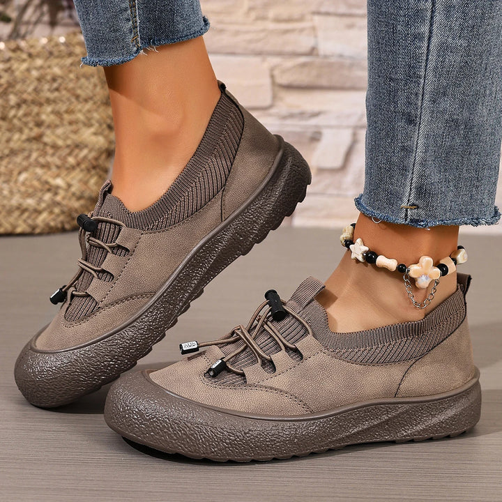Joelle Elastic Lace Slip-On Walking Shoes