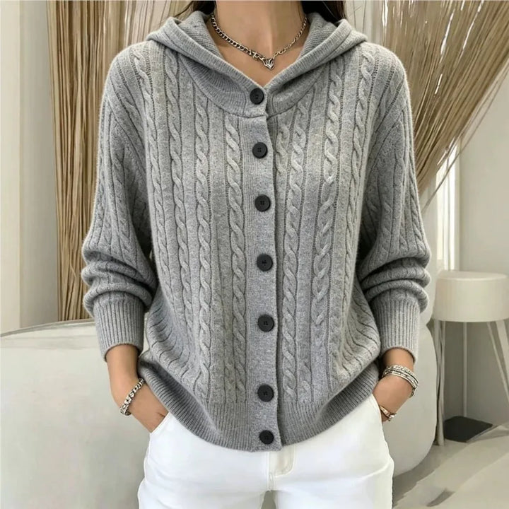 Marigold Cable Knit Button Cardigan