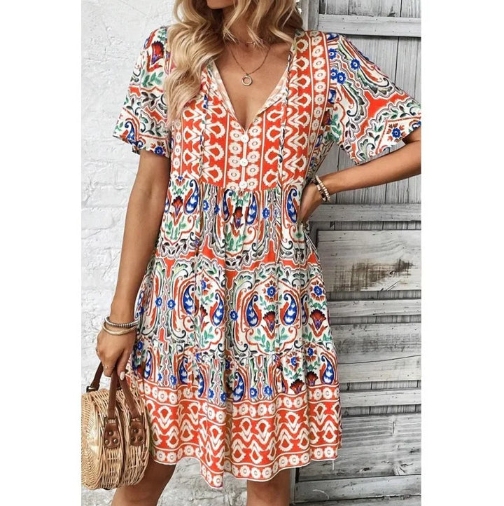 Callie Bohemian Mini Dress