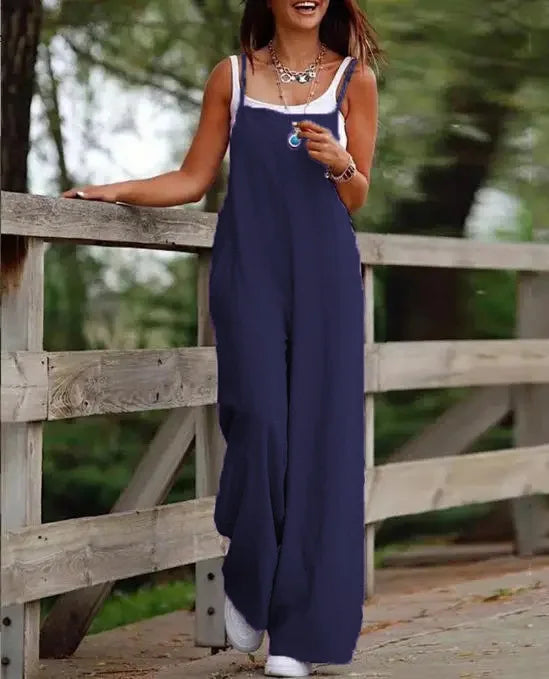April Relaxed Wide Leg Jumpsuit
