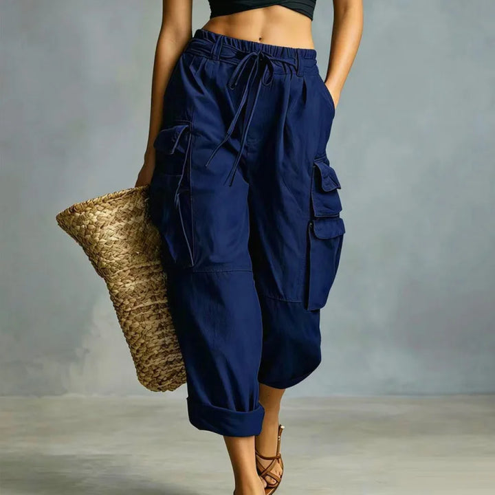 Elodie Relaxed Drawstring Cargo Pants