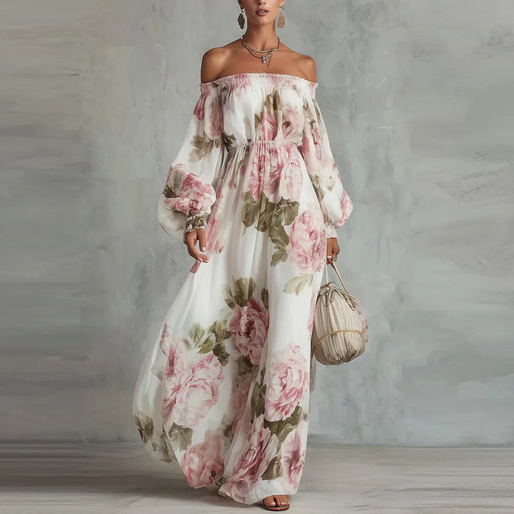 Fatima Off Shoulder Wedding Guest Dress