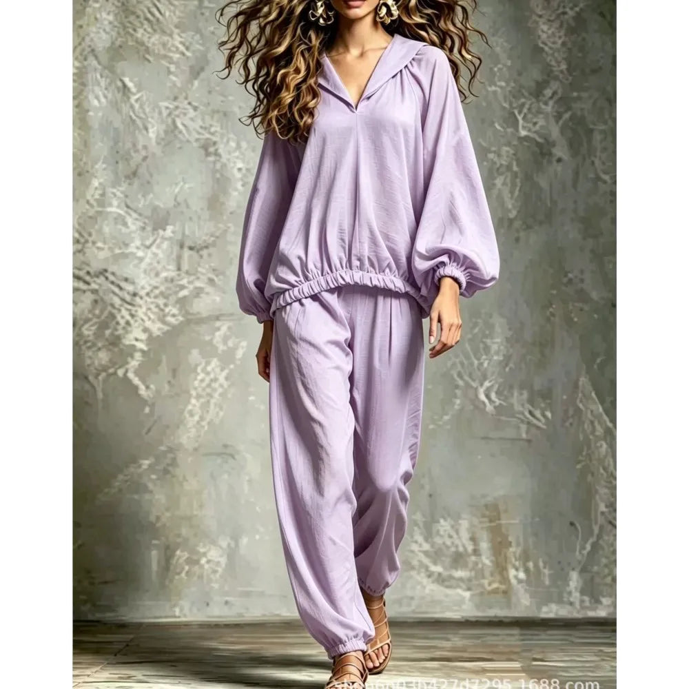 Niamh Lantern Sleeve Lounge Set