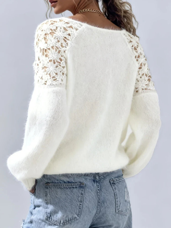 Fiona Open Knit Lace Sweater