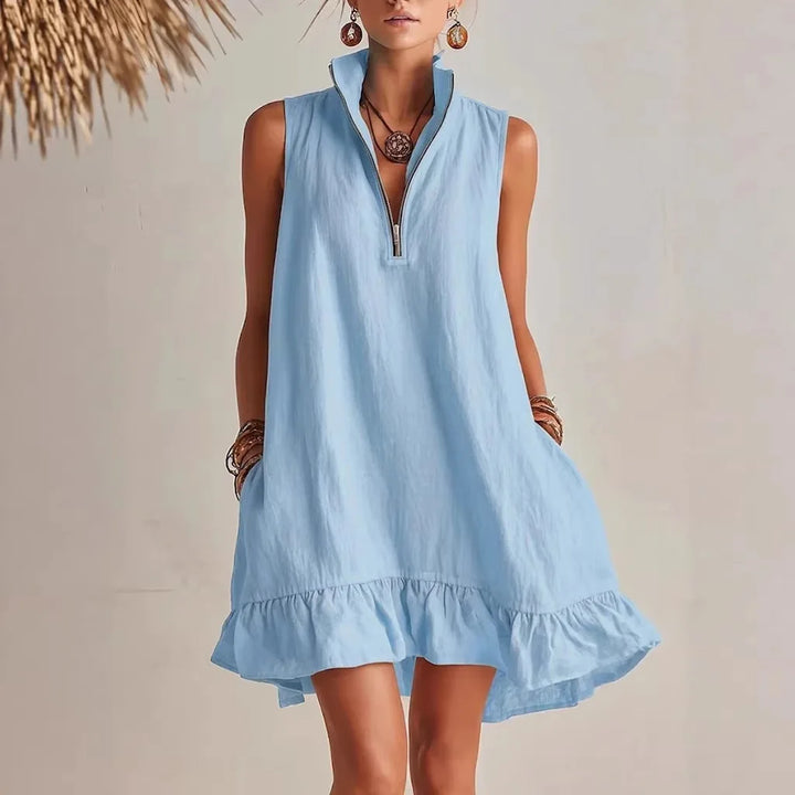 Agnes Ruffle Hem Mini Dress