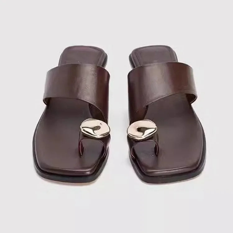 Sansa Comfortable Square Toe Slides