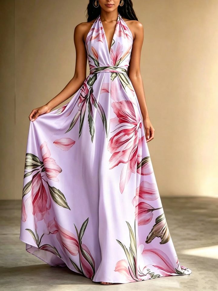 Loraine Floral Maxi Wedding Guest Dress