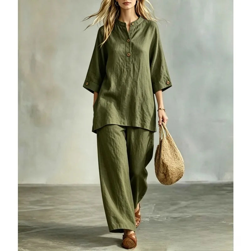 Liorael Loose Fit Everyday Two Piece Set