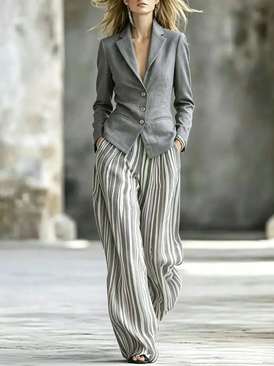 Odalisia Wide Leg Pant Suit
