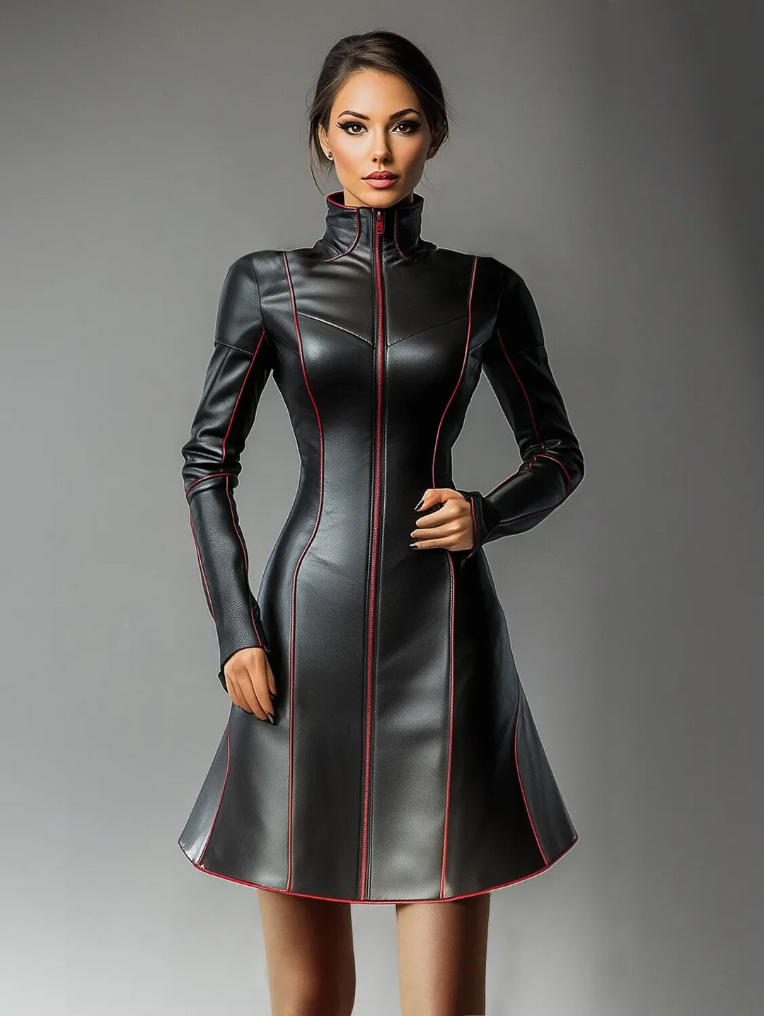 Odalys Faux Leather Mini Dress