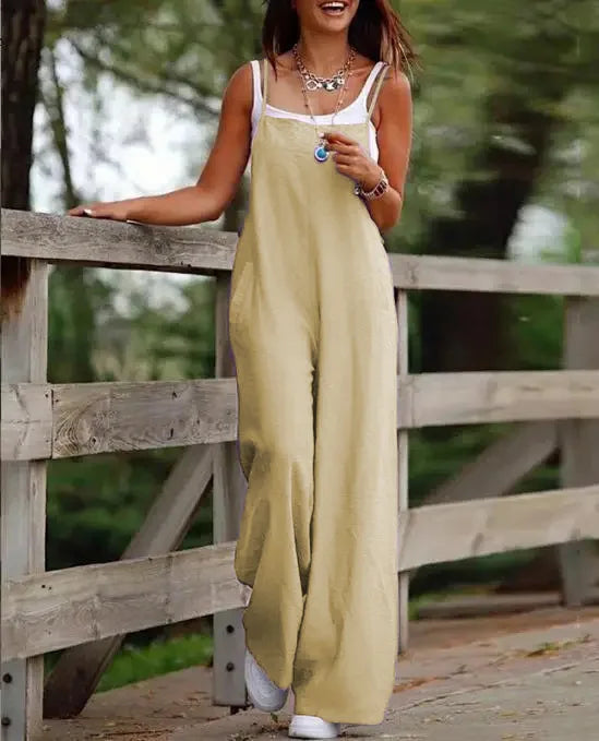 April Relaxed Wide Leg Jumpsuit