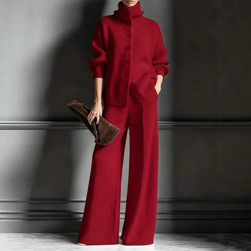 Leena Classic Ribbed Matching Set