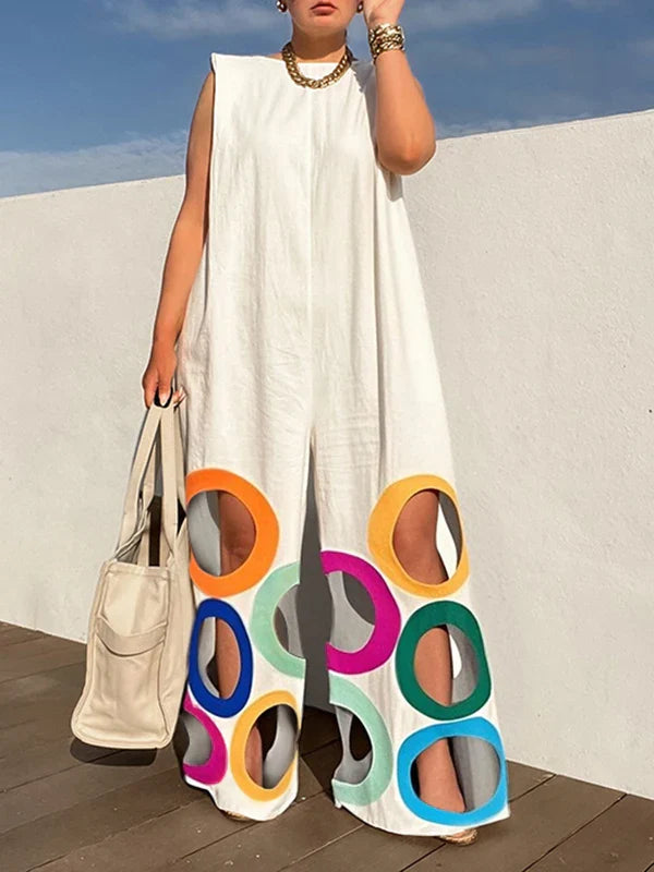 Quilla Flattering Geometric Maxi Dress