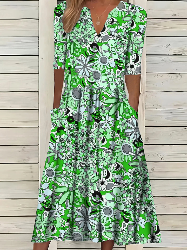 Karina Vintage Floral Maxi Dress