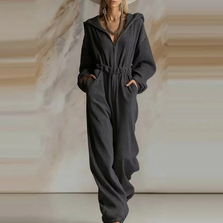 Marsh Ribbed Hooded Jumpsuit