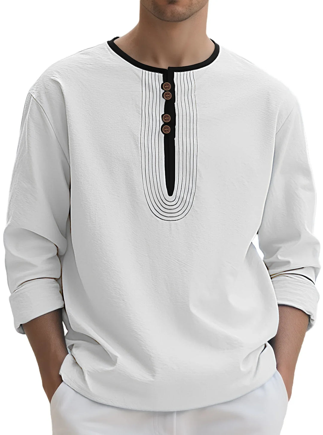 Camden Long Sleeve Henley Shirt