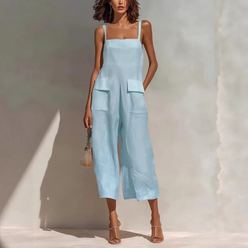 Aria Summer Linen Jumpsuit