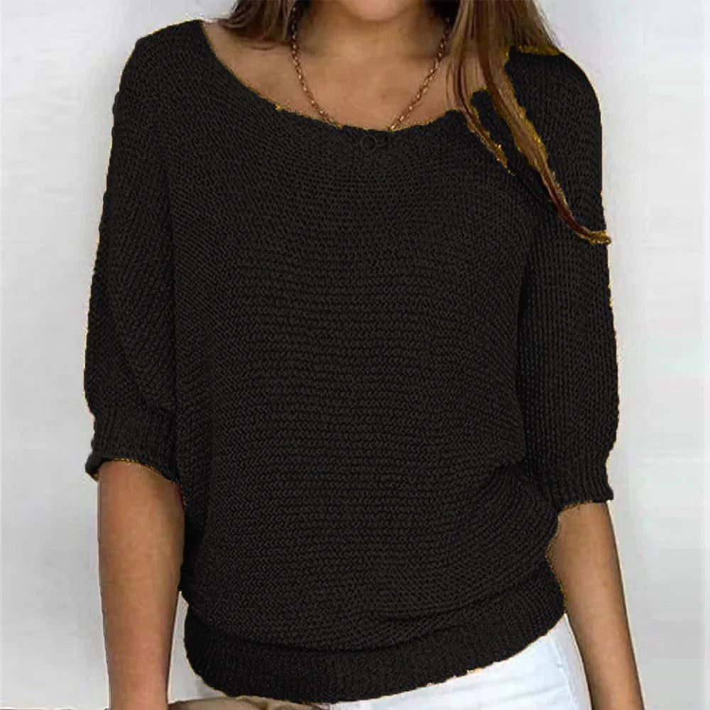 Halcyon Ribbed Cuff Knit Top