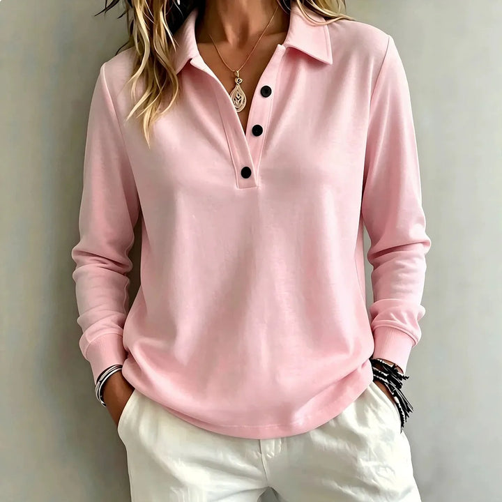 Marlowe Button Placket Polo Top