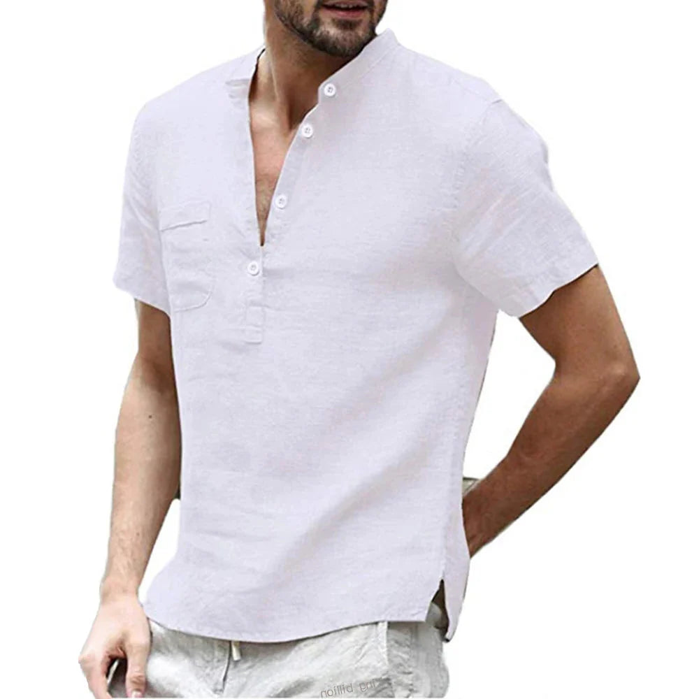 Davin Short Sleeve Henley Shirt