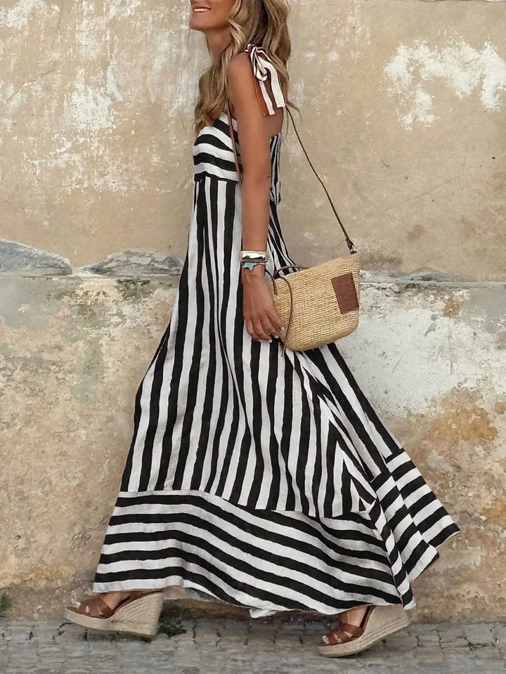 Adelisse Striped Boho Maxi Dress
