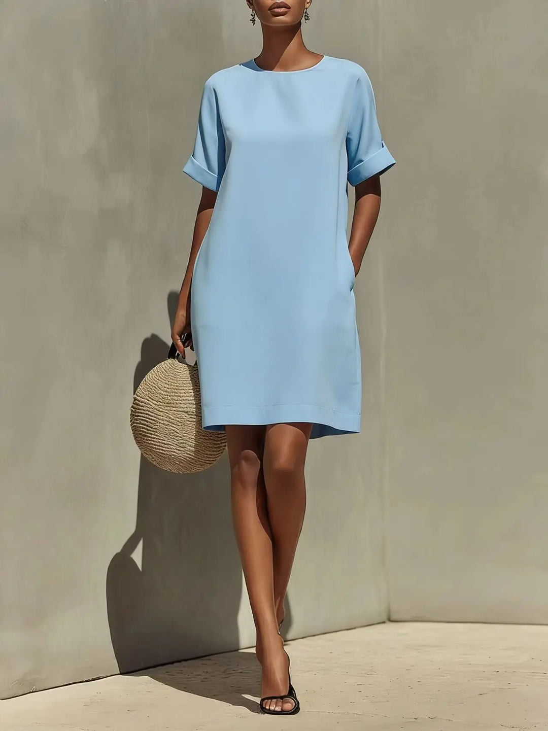 Milou Relaxed Pocket Shift Mini Dress