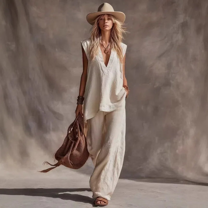 Norvelle V Neck Summer Matching Set