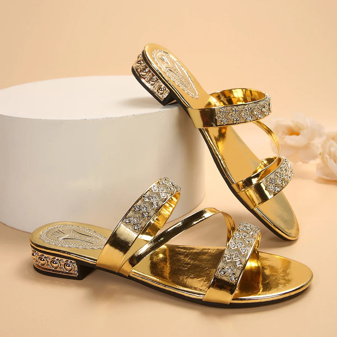 Angel Rhinestone Slide Sandals