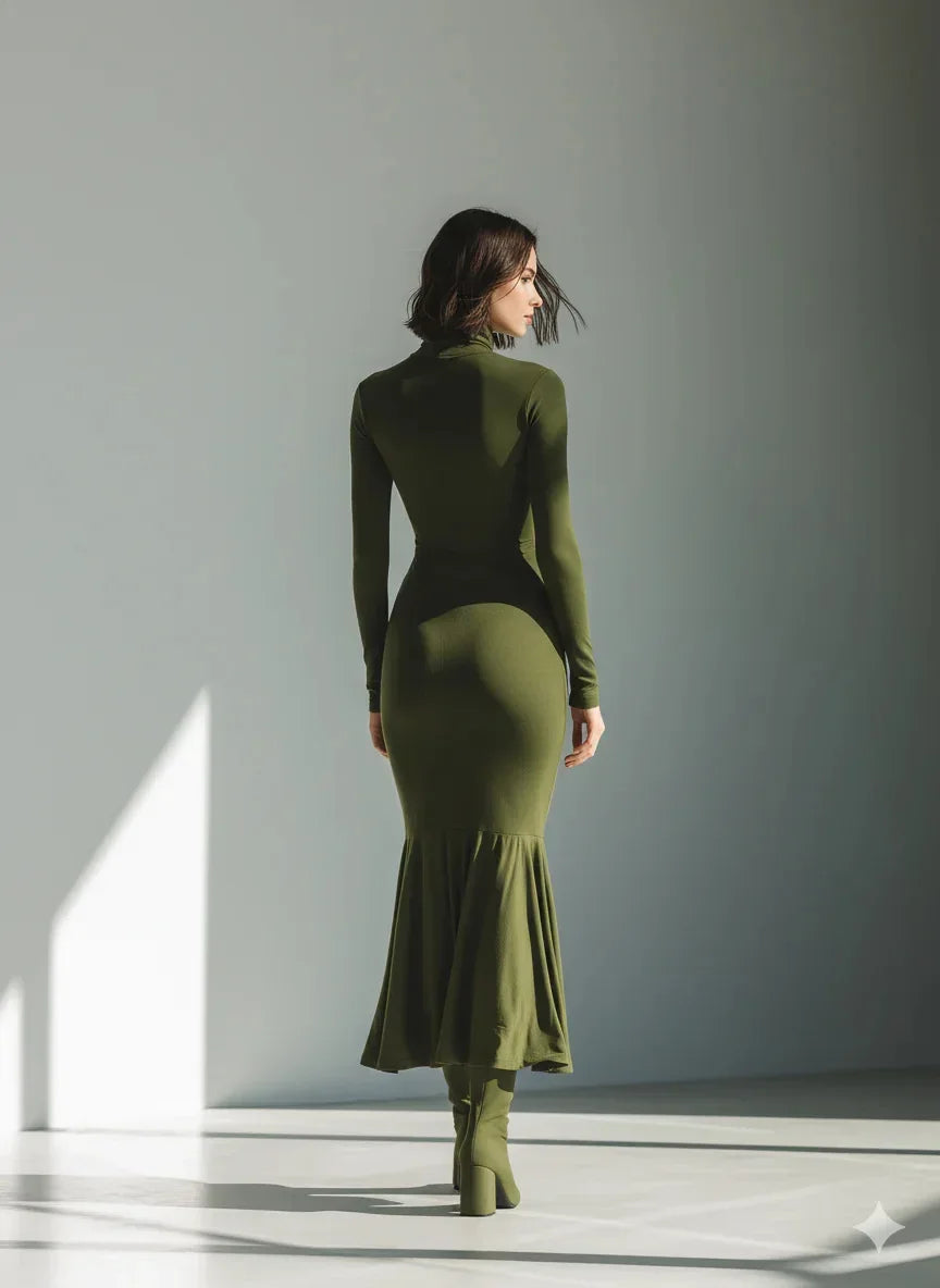 Keira Ruched Mermaid Maxi Dress