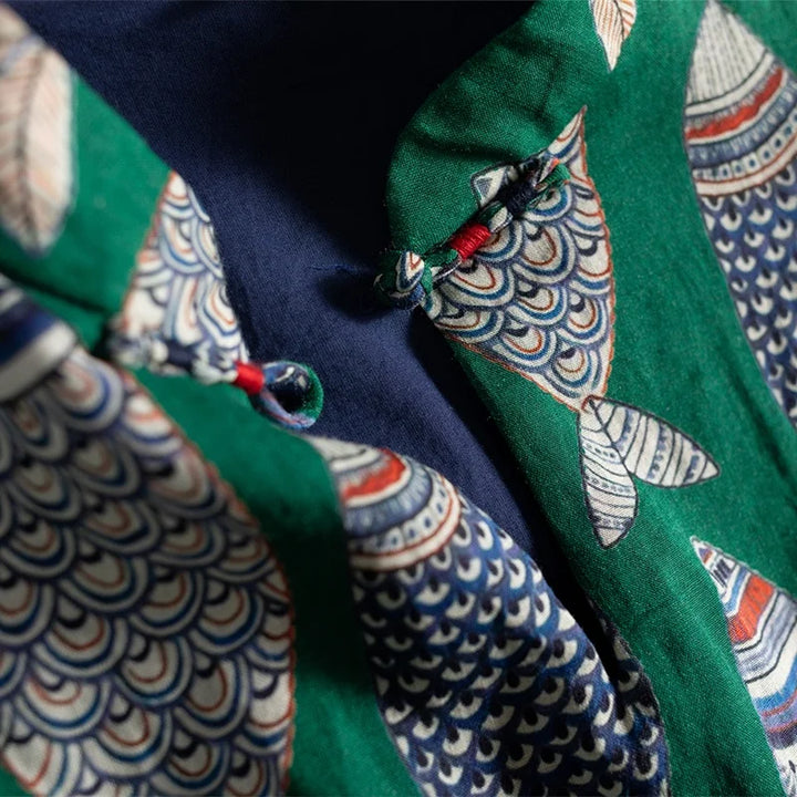 Parisa  Fish Print Midi Dress