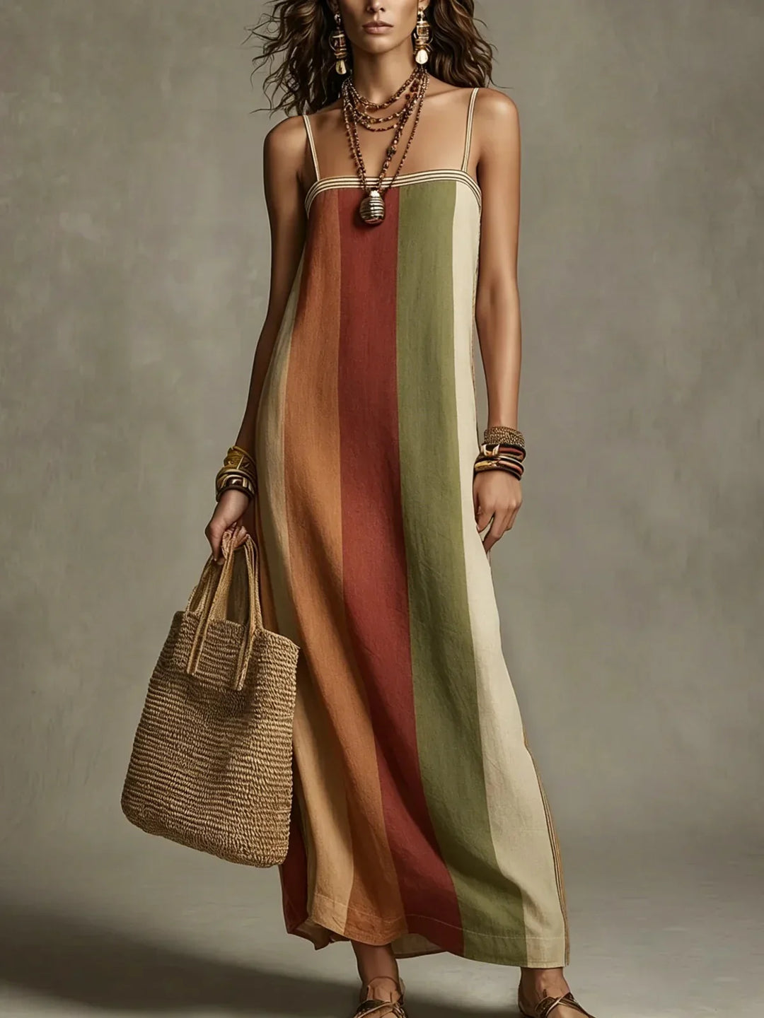 Rowena Elegant Spaghetti Strap Maxi Dress