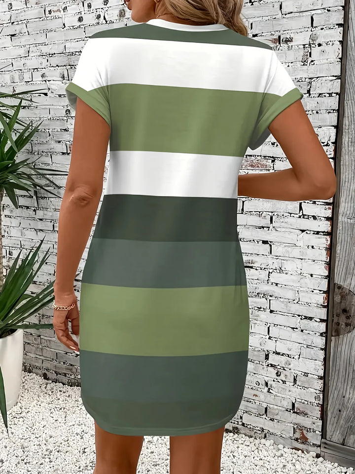 Lauren Striped Pocket Mini Dress