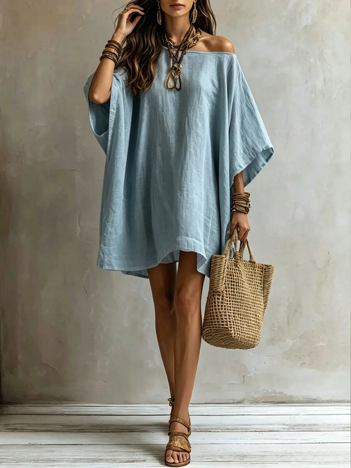 Francesca Off Shoulder Batwing Sleeve Mini Dress