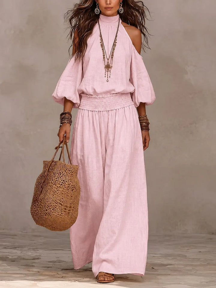 Camia Off Shoulder Pants Set