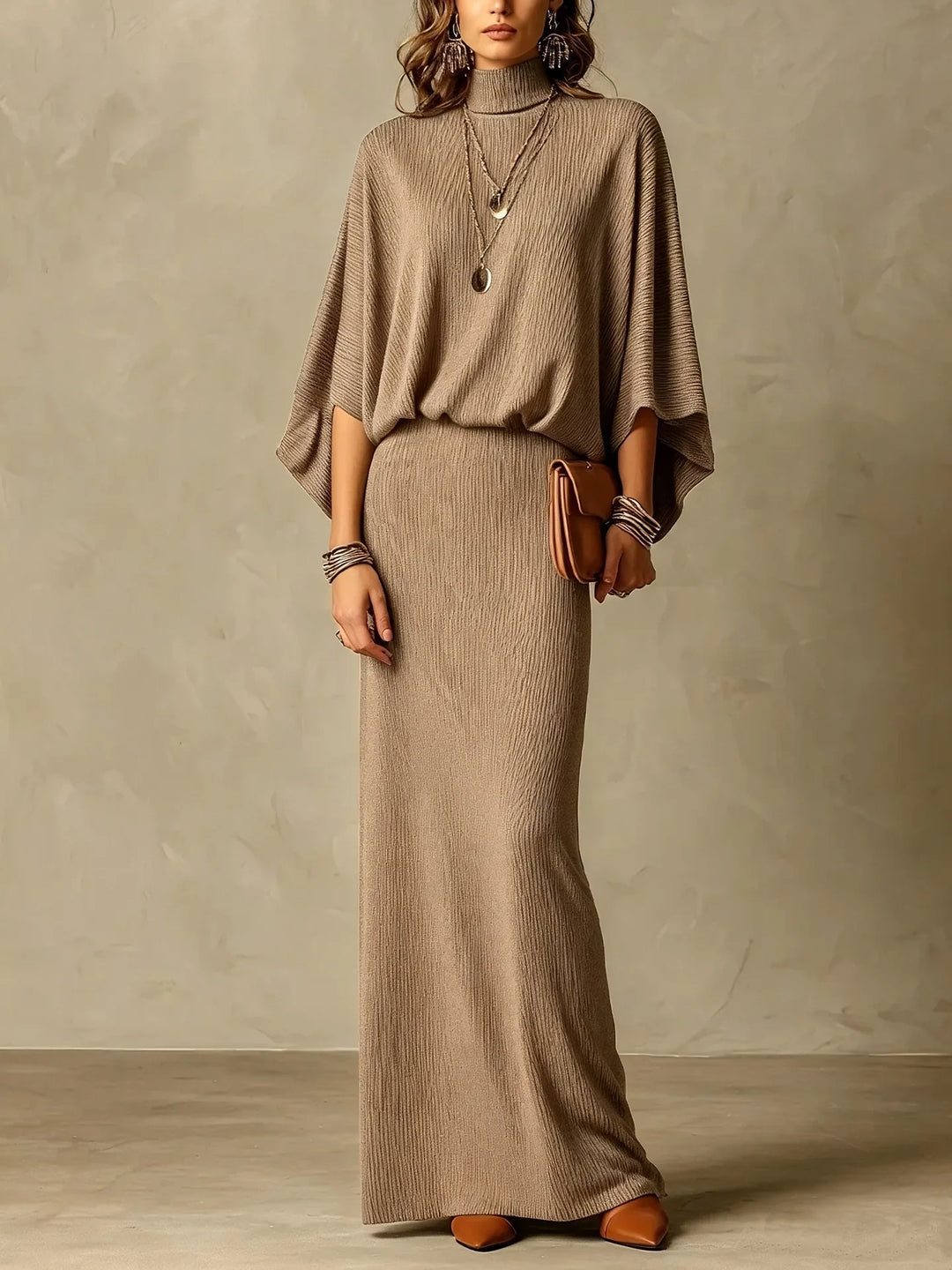 Ines Ribbed Knit Skirt Set