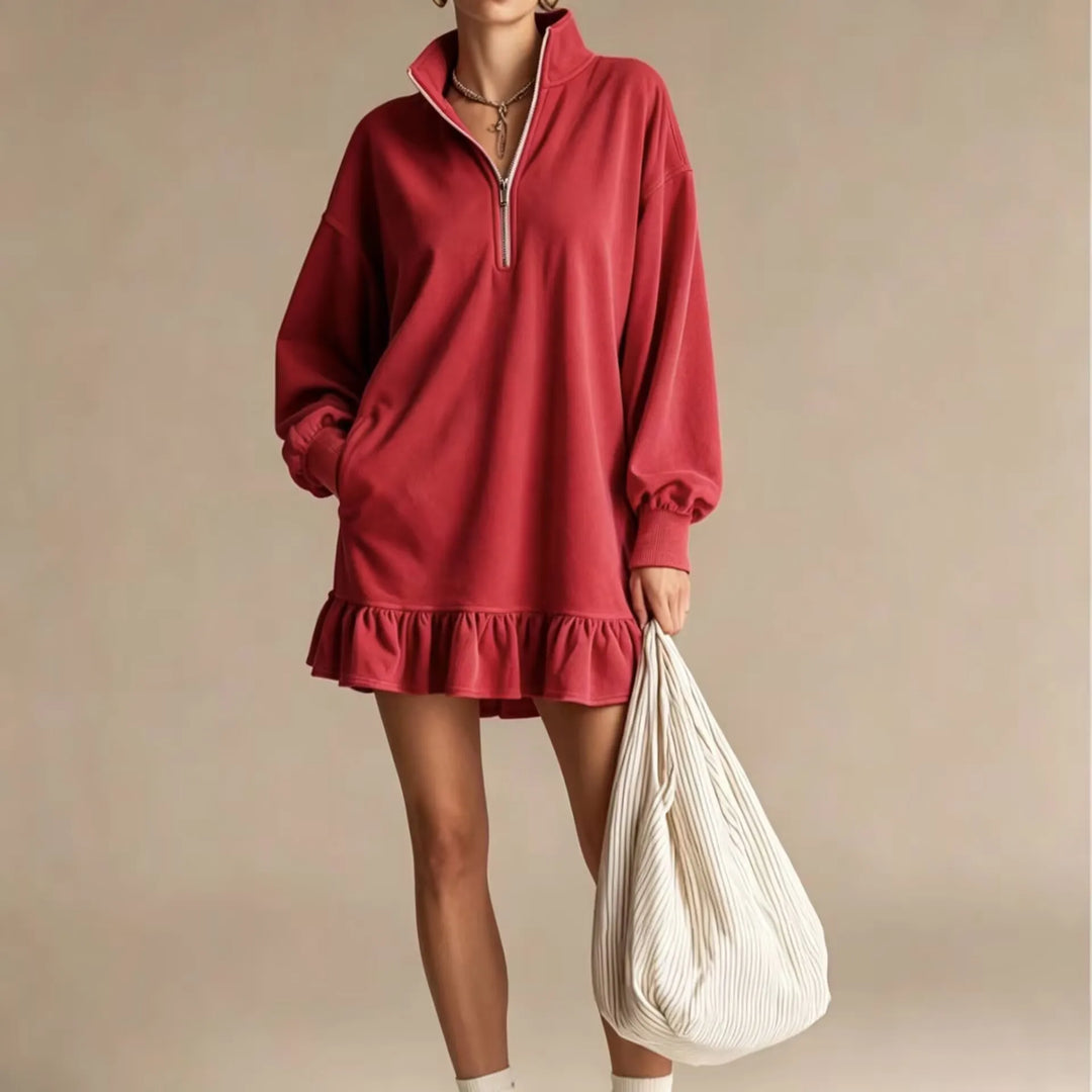 Ana Ruffle Hem Mini Dress