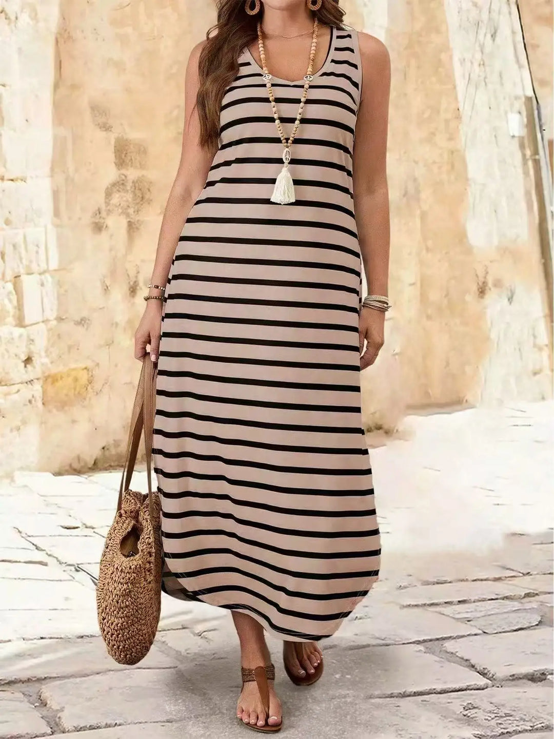 Drusilla Comfortable Sleeveless Summer Maxi Dress