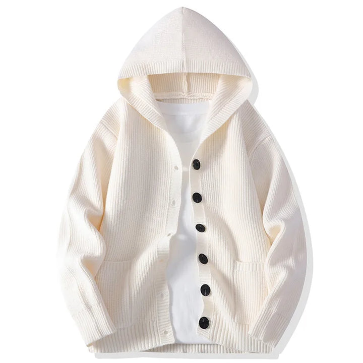 Torin Hooded Button Cardigan