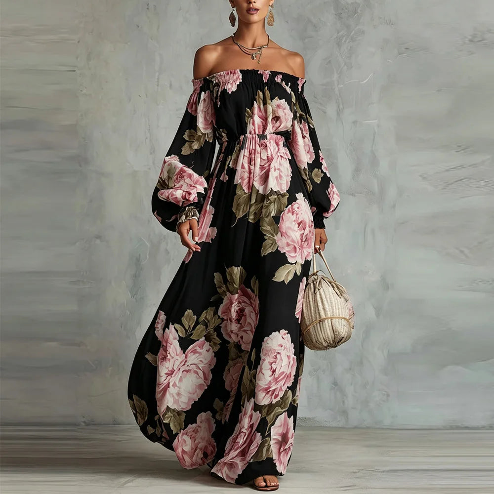 Fatima Off Shoulder Wedding Guest Dress