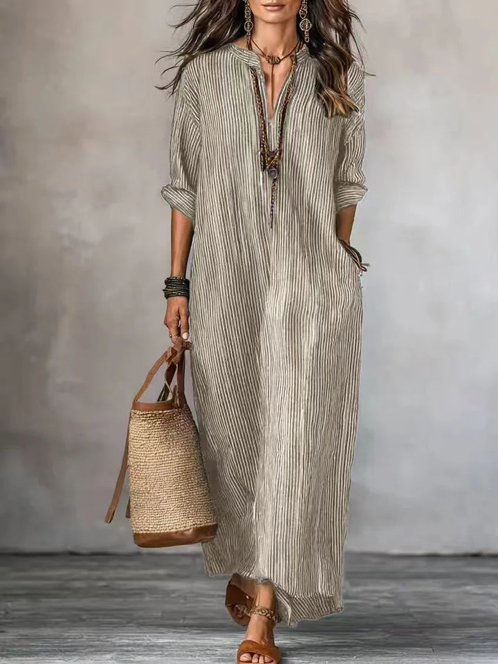 Giselle Relaxed V Neck Maxi Dress
