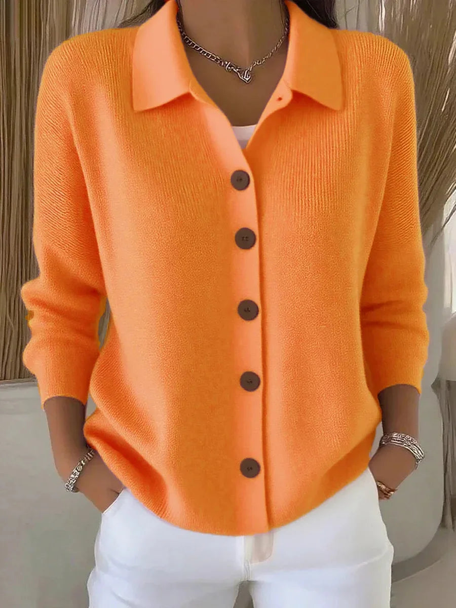 Natasha Collared Knit Cardigan