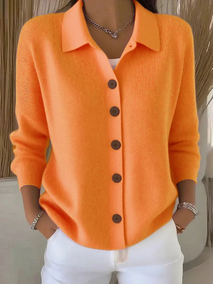 Natasha Collared Knit Cardigan