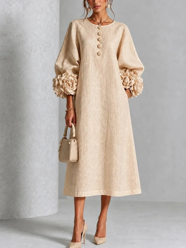 Camila Lantern Sleeve Midi Dress