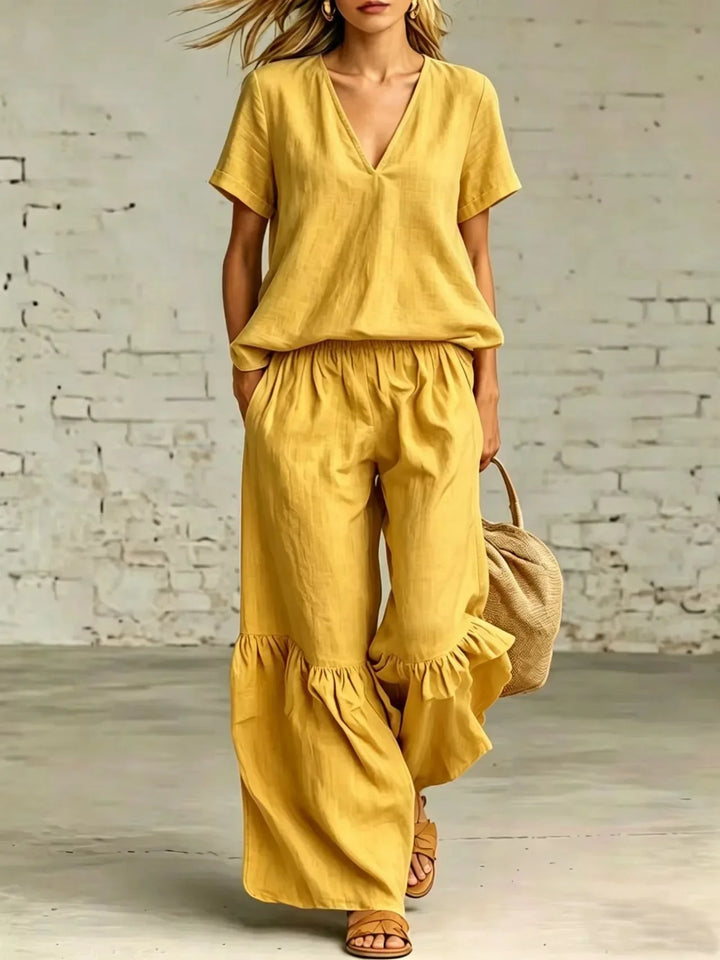 Iris Ruffle Hem Two-Piece Set