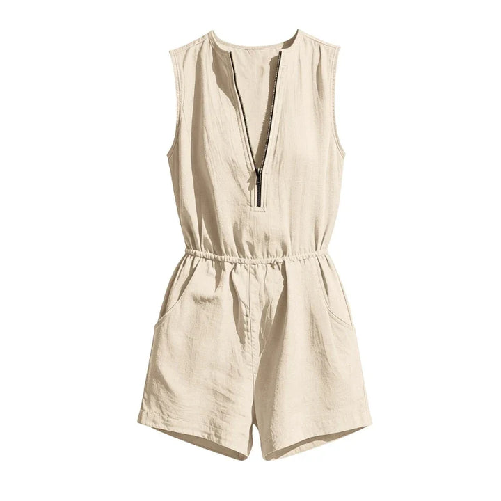 Lila Relaxed Zip Front Romper