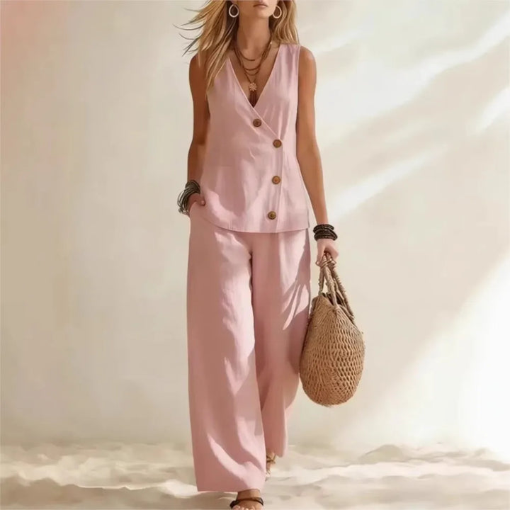 Carina Button Down Matching Set