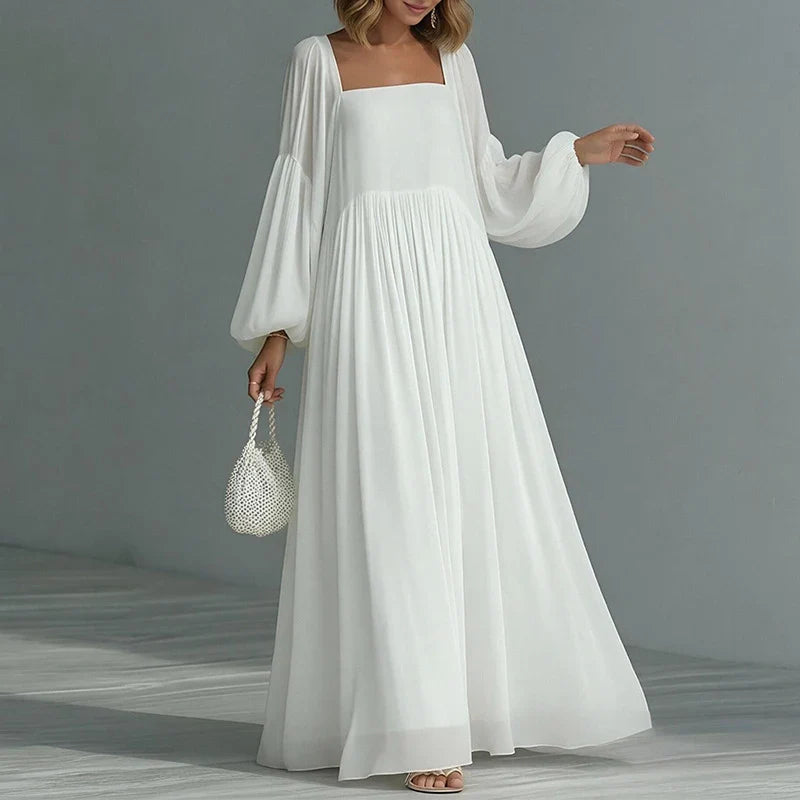 Rachel Square Neck Wedding Guest Dress