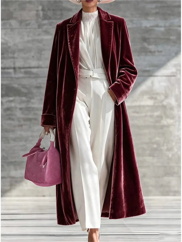 Guinevere Velvet Maxi Coat